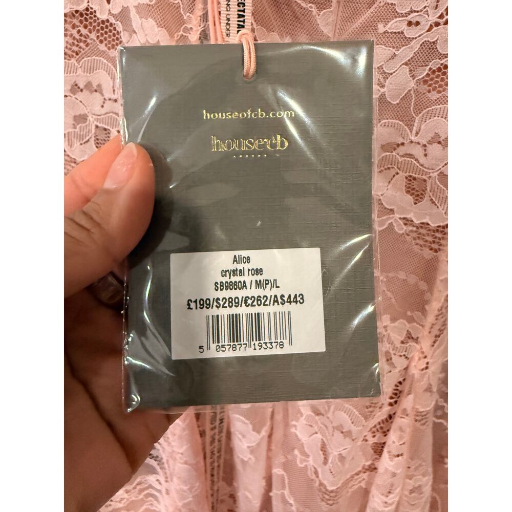 House of CB Alice Crystal Rose Lace Corset Mini Dress M - Picture 4 of 10